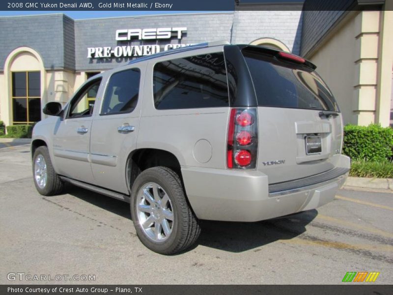 Gold Mist Metallic / Ebony 2008 GMC Yukon Denali AWD