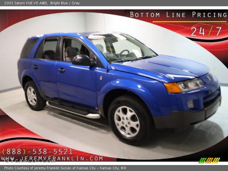 Bright Blue / Gray 2003 Saturn VUE V6 AWD