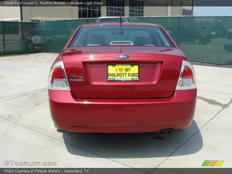 Redfire Metallic / Medium Light Stone 2008 Ford Fusion S