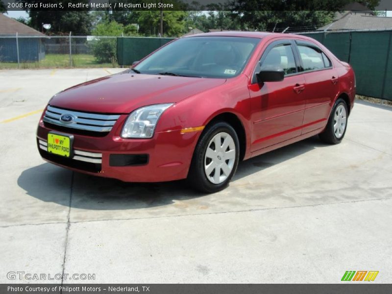 Redfire Metallic / Medium Light Stone 2008 Ford Fusion S