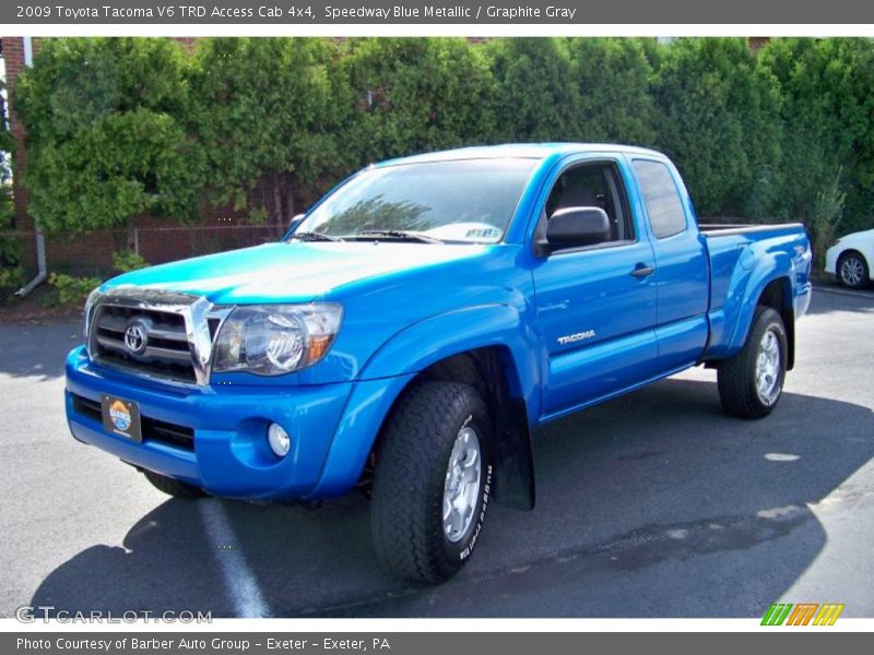 Speedway Blue Metallic / Graphite Gray 2009 Toyota Tacoma V6 TRD Access Cab 4x4