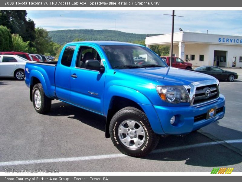 Speedway Blue Metallic / Graphite Gray 2009 Toyota Tacoma V6 TRD Access Cab 4x4
