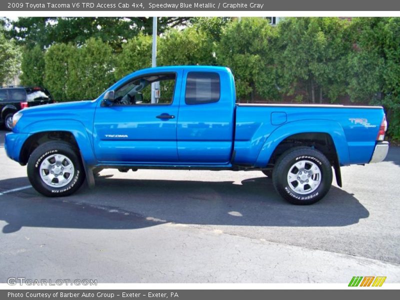 Speedway Blue Metallic / Graphite Gray 2009 Toyota Tacoma V6 TRD Access Cab 4x4
