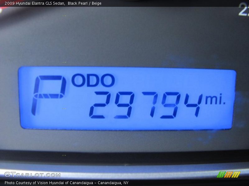 Black Pearl / Beige 2009 Hyundai Elantra GLS Sedan