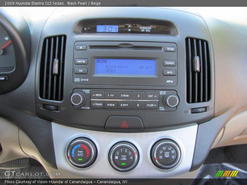 Black Pearl / Beige 2009 Hyundai Elantra GLS Sedan