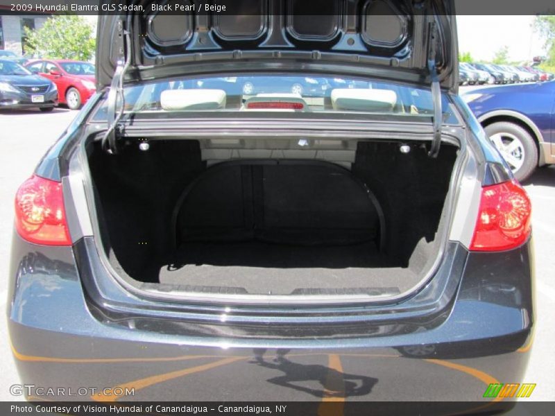 Black Pearl / Beige 2009 Hyundai Elantra GLS Sedan