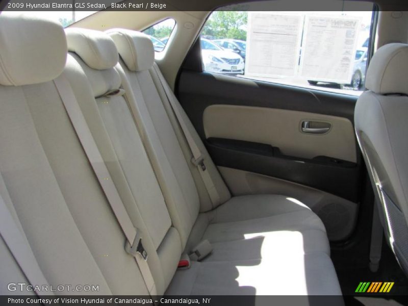 Black Pearl / Beige 2009 Hyundai Elantra GLS Sedan