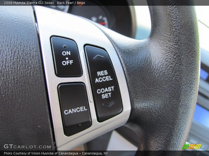 Black Pearl / Beige 2009 Hyundai Elantra GLS Sedan