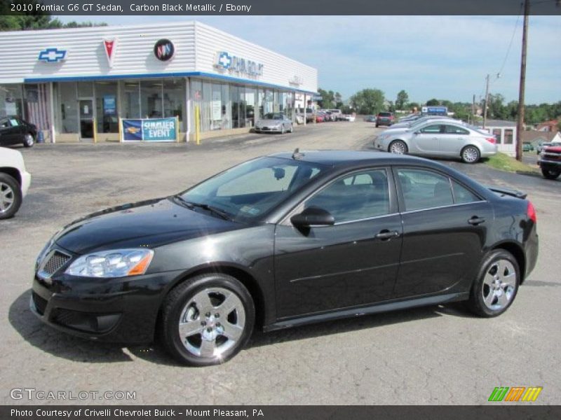 Carbon Black Metallic / Ebony 2010 Pontiac G6 GT Sedan