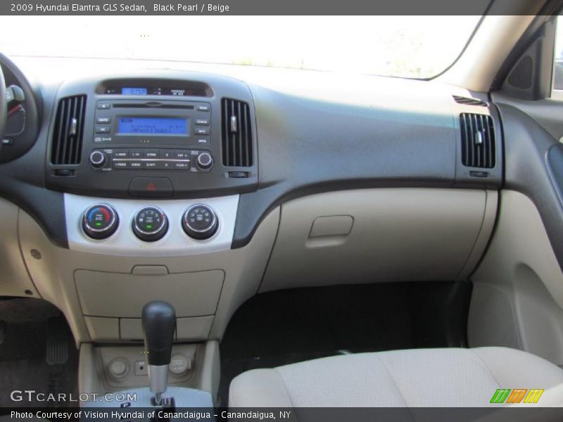 Black Pearl / Beige 2009 Hyundai Elantra GLS Sedan