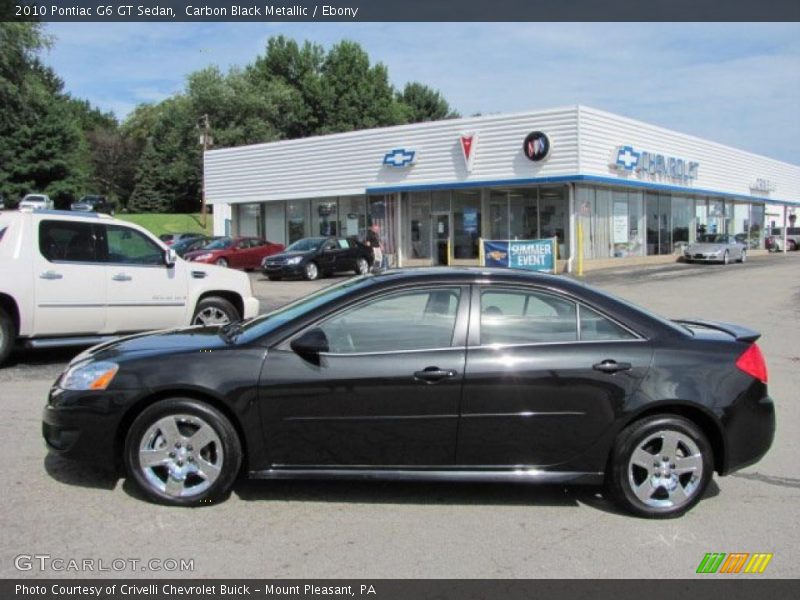 Carbon Black Metallic / Ebony 2010 Pontiac G6 GT Sedan