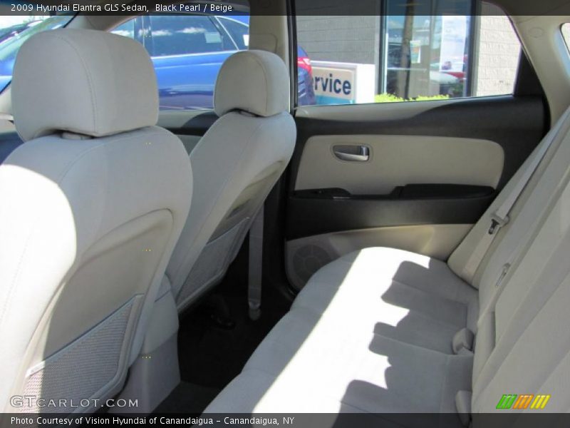 Black Pearl / Beige 2009 Hyundai Elantra GLS Sedan