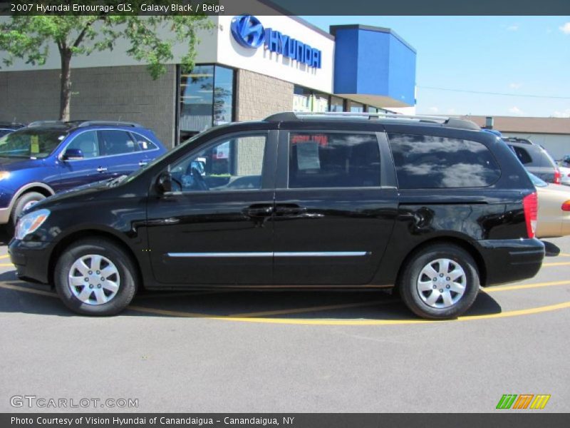 Galaxy Black / Beige 2007 Hyundai Entourage GLS