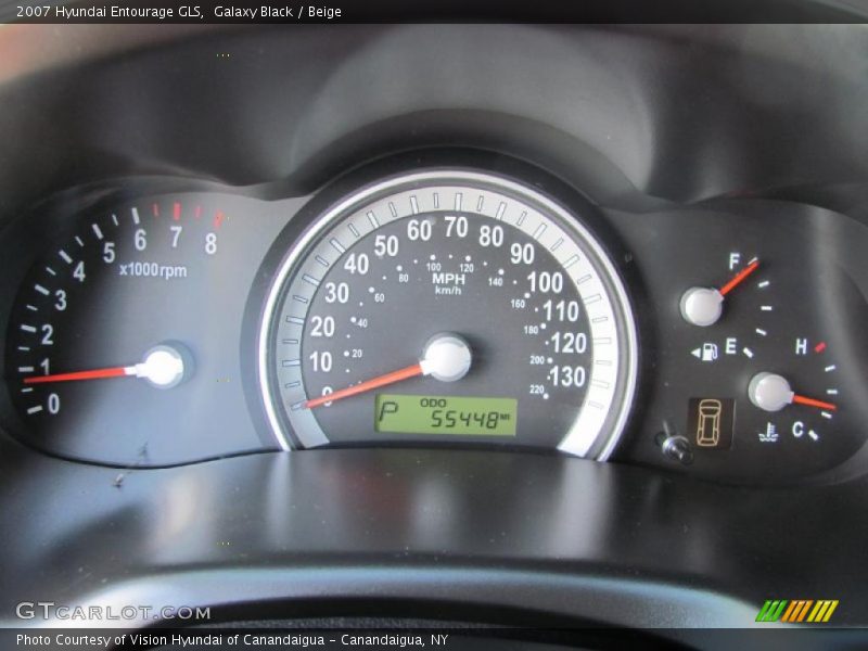 Galaxy Black / Beige 2007 Hyundai Entourage GLS