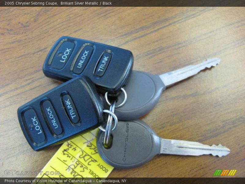 Brilliant Silver Metallic / Black 2005 Chrysler Sebring Coupe