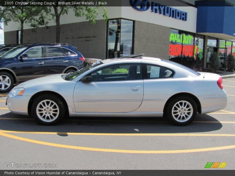 Brilliant Silver Metallic / Black 2005 Chrysler Sebring Coupe