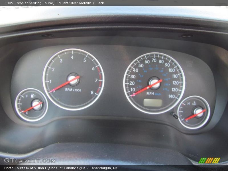 Brilliant Silver Metallic / Black 2005 Chrysler Sebring Coupe