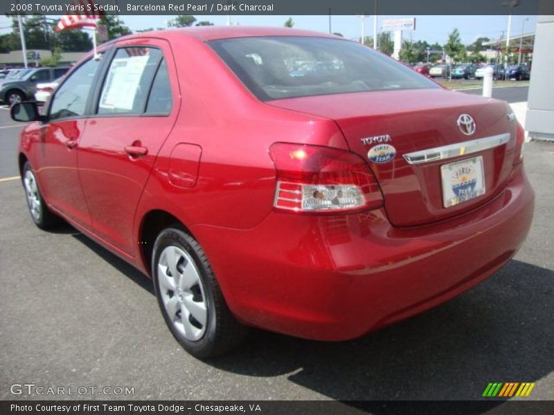 Barcelona Red Pearl / Dark Charcoal 2008 Toyota Yaris S Sedan