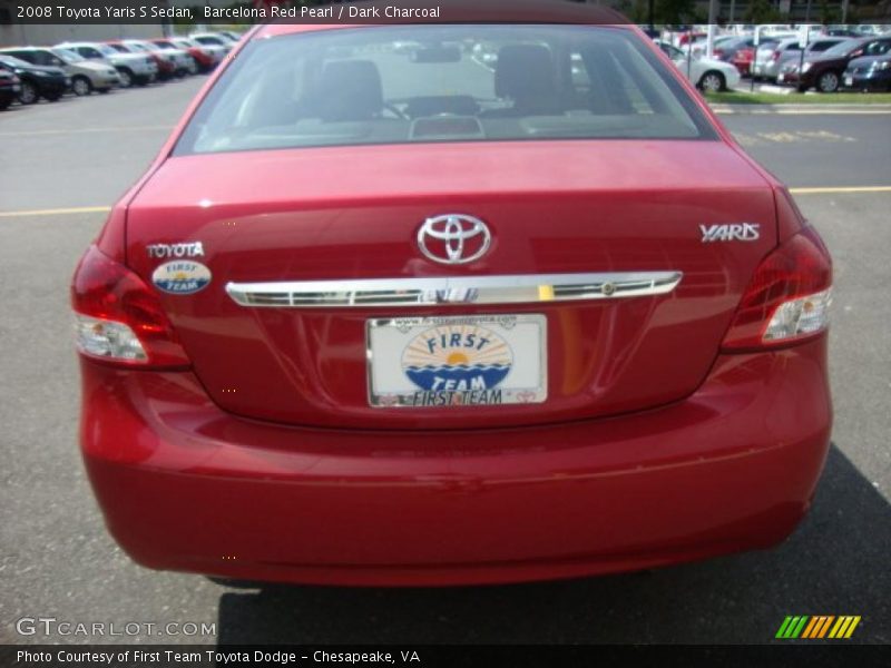 Barcelona Red Pearl / Dark Charcoal 2008 Toyota Yaris S Sedan