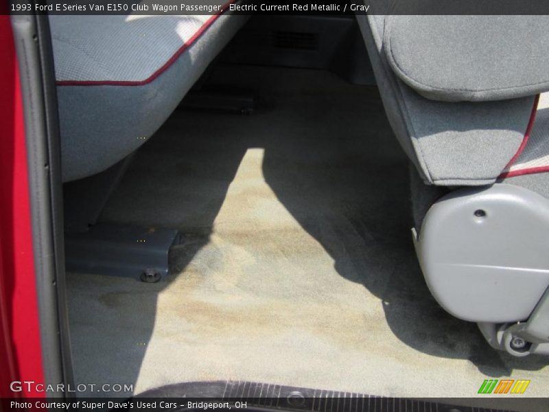 Electric Current Red Metallic / Gray 1993 Ford E Series Van E150 Club Wagon Passenger