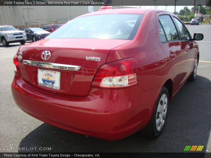 Barcelona Red Pearl / Dark Charcoal 2008 Toyota Yaris S Sedan