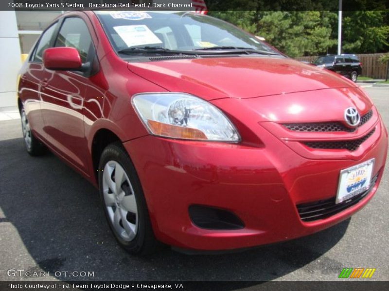 Barcelona Red Pearl / Dark Charcoal 2008 Toyota Yaris S Sedan