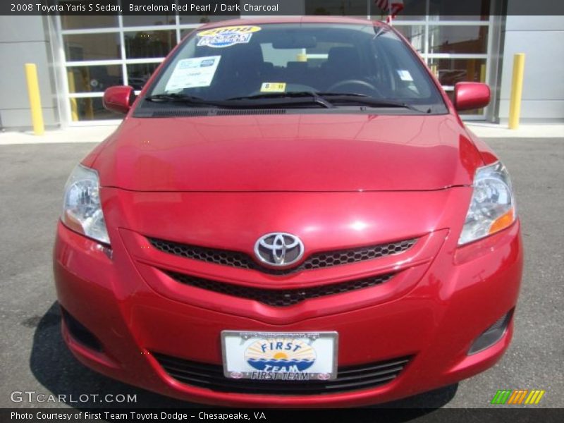 Barcelona Red Pearl / Dark Charcoal 2008 Toyota Yaris S Sedan