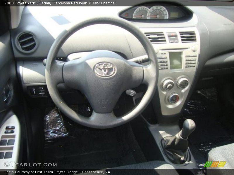 Barcelona Red Pearl / Dark Charcoal 2008 Toyota Yaris S Sedan