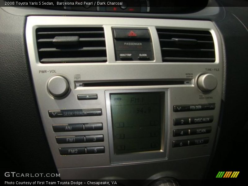 Barcelona Red Pearl / Dark Charcoal 2008 Toyota Yaris S Sedan