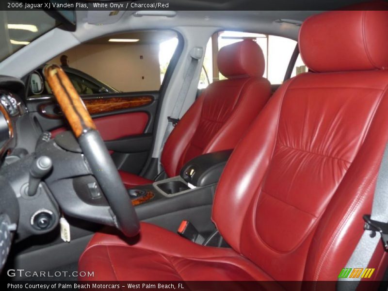 White Onyx / Charcoal/Red 2006 Jaguar XJ Vanden Plas