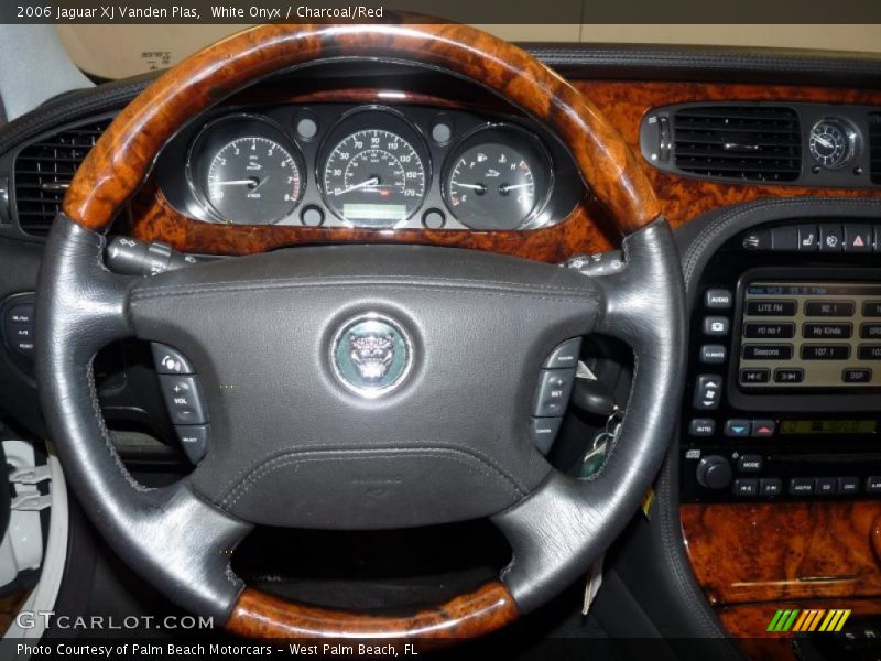 White Onyx / Charcoal/Red 2006 Jaguar XJ Vanden Plas