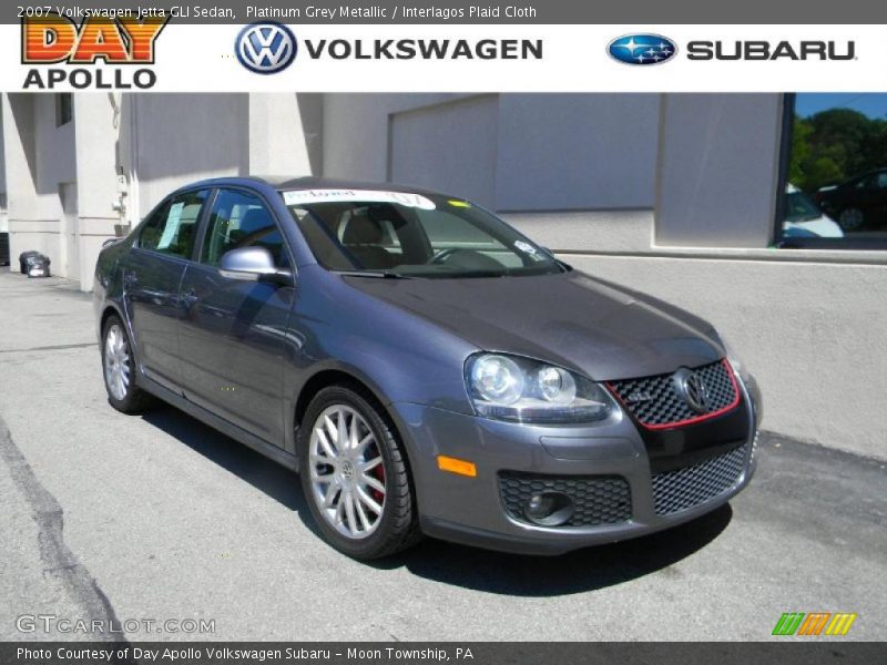 Platinum Grey Metallic / Interlagos Plaid Cloth 2007 Volkswagen Jetta GLI Sedan
