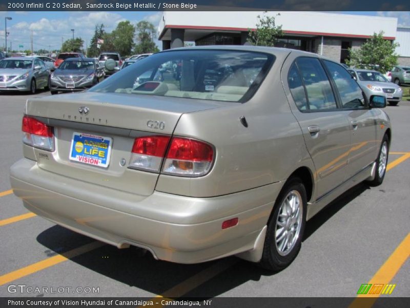 Sandrock Beige Metallic / Stone Beige 2000 Infiniti G 20 Sedan