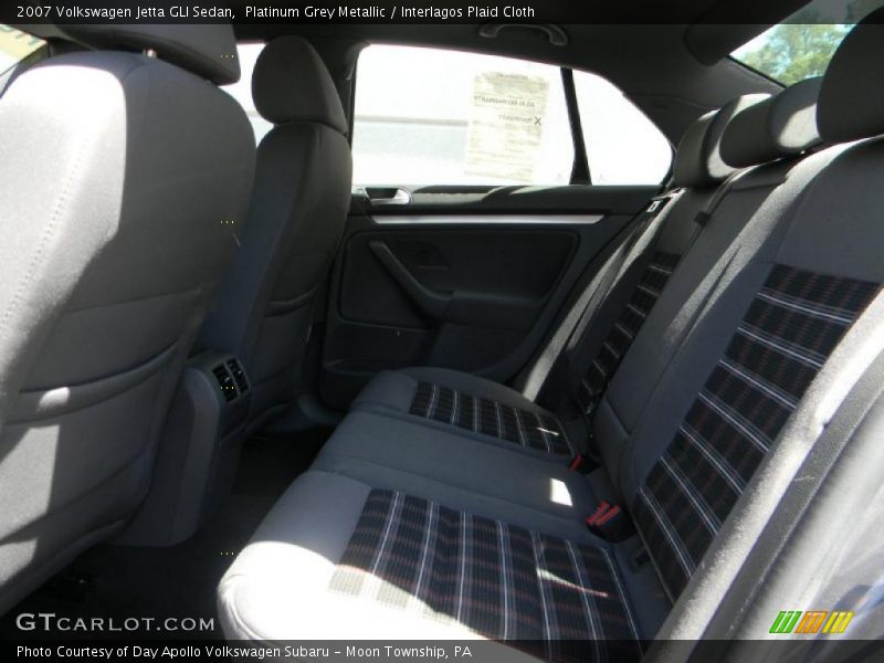 Platinum Grey Metallic / Interlagos Plaid Cloth 2007 Volkswagen Jetta GLI Sedan