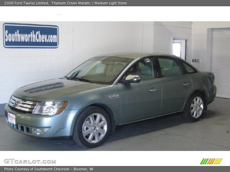 Titanium Green Metallic / Medium Light Stone 2008 Ford Taurus Limited