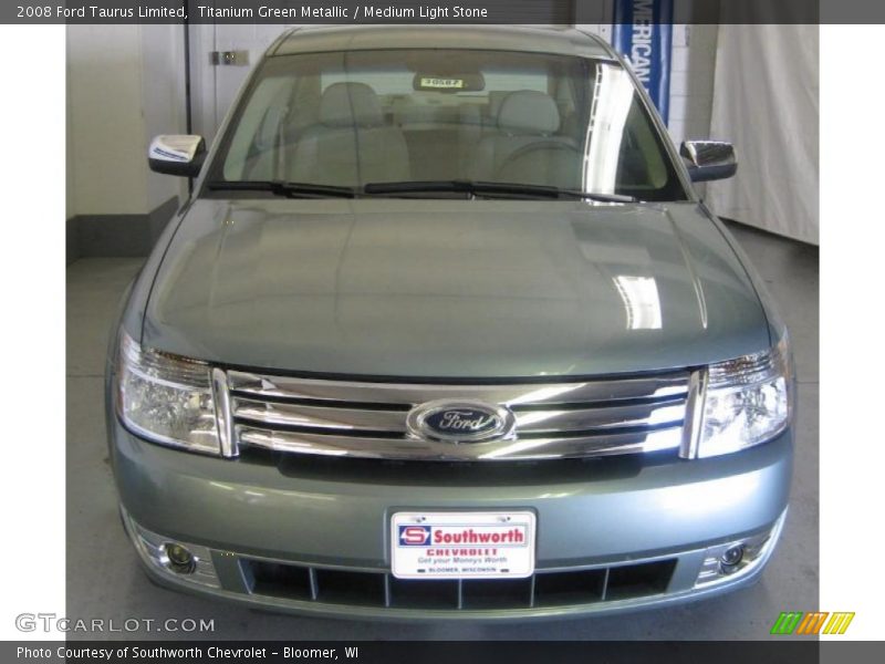 Titanium Green Metallic / Medium Light Stone 2008 Ford Taurus Limited