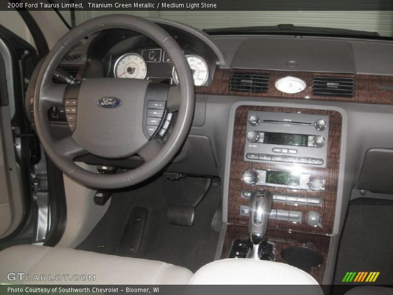 Titanium Green Metallic / Medium Light Stone 2008 Ford Taurus Limited