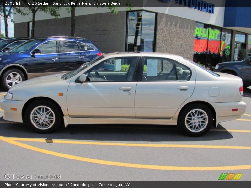 Sandrock Beige Metallic / Stone Beige 2000 Infiniti G 20 Sedan