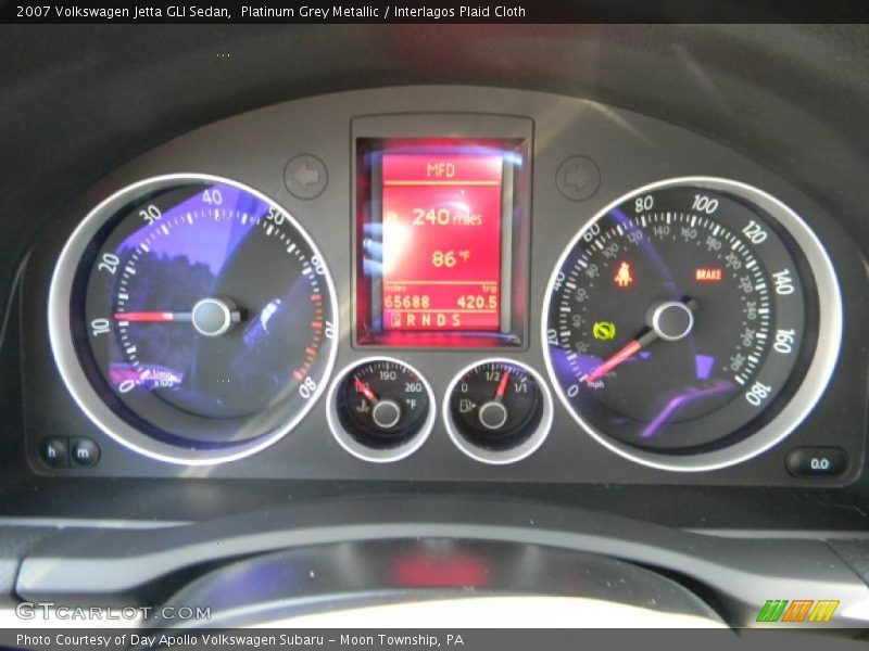 Platinum Grey Metallic / Interlagos Plaid Cloth 2007 Volkswagen Jetta GLI Sedan