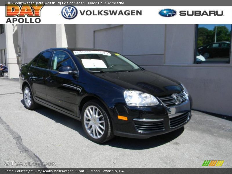 Black Uni / Anthracite 2009 Volkswagen Jetta Wolfsburg Edition Sedan