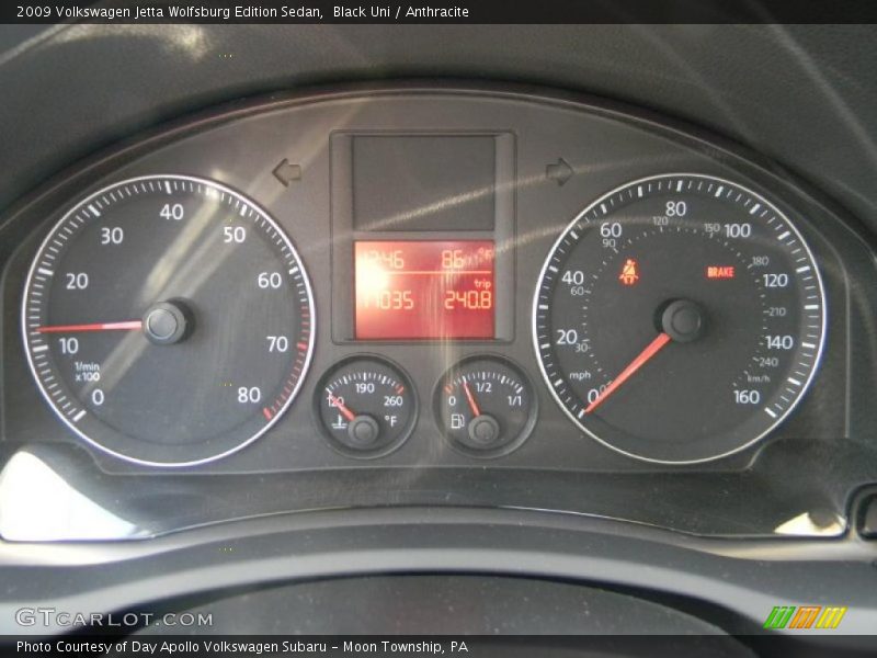 Black Uni / Anthracite 2009 Volkswagen Jetta Wolfsburg Edition Sedan