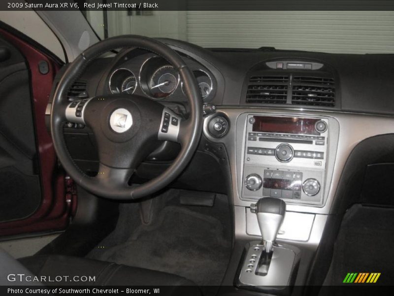 Red Jewel Tintcoat / Black 2009 Saturn Aura XR V6