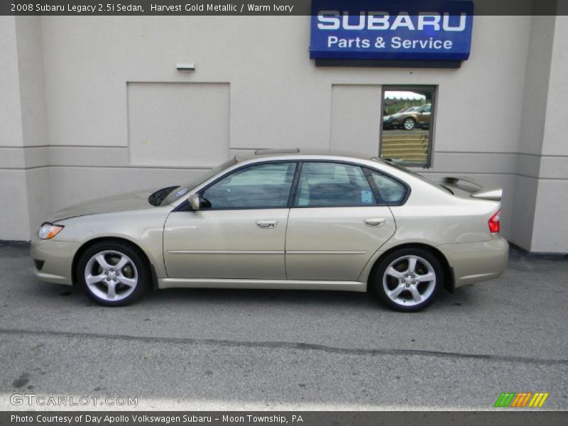 Harvest Gold Metallic / Warm Ivory 2008 Subaru Legacy 2.5i Sedan