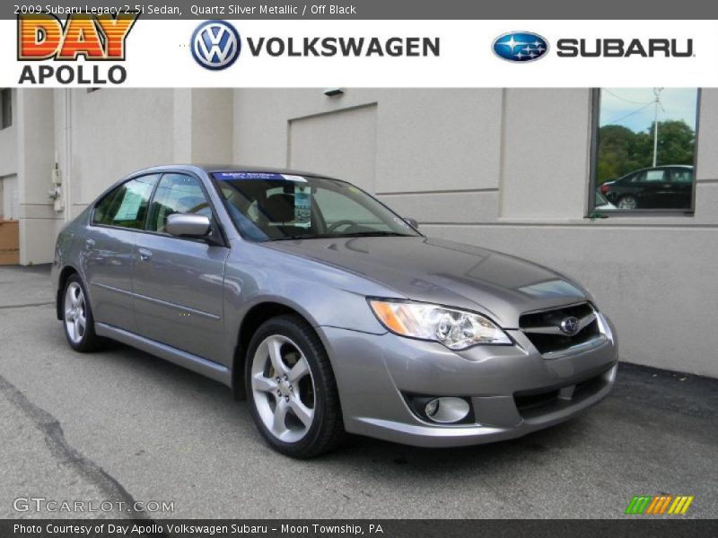 Quartz Silver Metallic / Off Black 2009 Subaru Legacy 2.5i Sedan