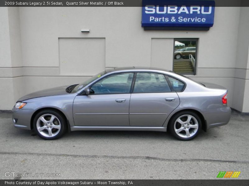 Quartz Silver Metallic / Off Black 2009 Subaru Legacy 2.5i Sedan