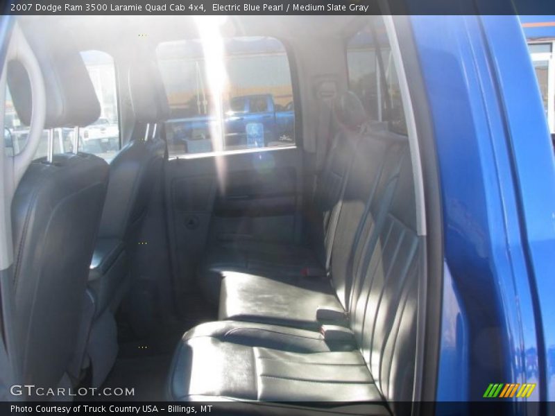 Electric Blue Pearl / Medium Slate Gray 2007 Dodge Ram 3500 Laramie Quad Cab 4x4