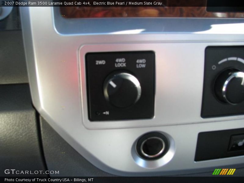 Electric Blue Pearl / Medium Slate Gray 2007 Dodge Ram 3500 Laramie Quad Cab 4x4