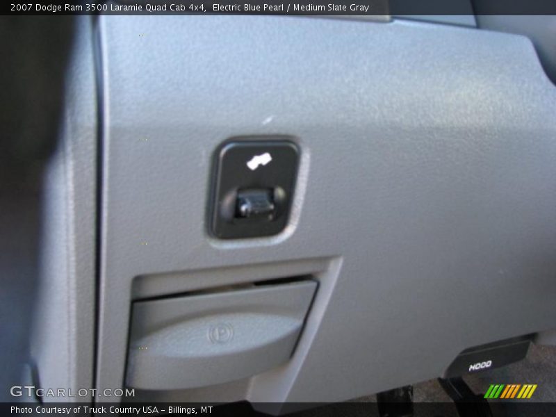 Electric Blue Pearl / Medium Slate Gray 2007 Dodge Ram 3500 Laramie Quad Cab 4x4