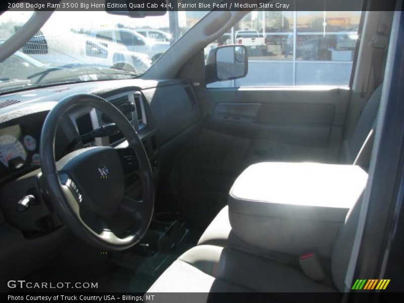 Patriot Blue Pearl / Medium Slate Gray 2008 Dodge Ram 3500 Big Horn Edition Quad Cab 4x4