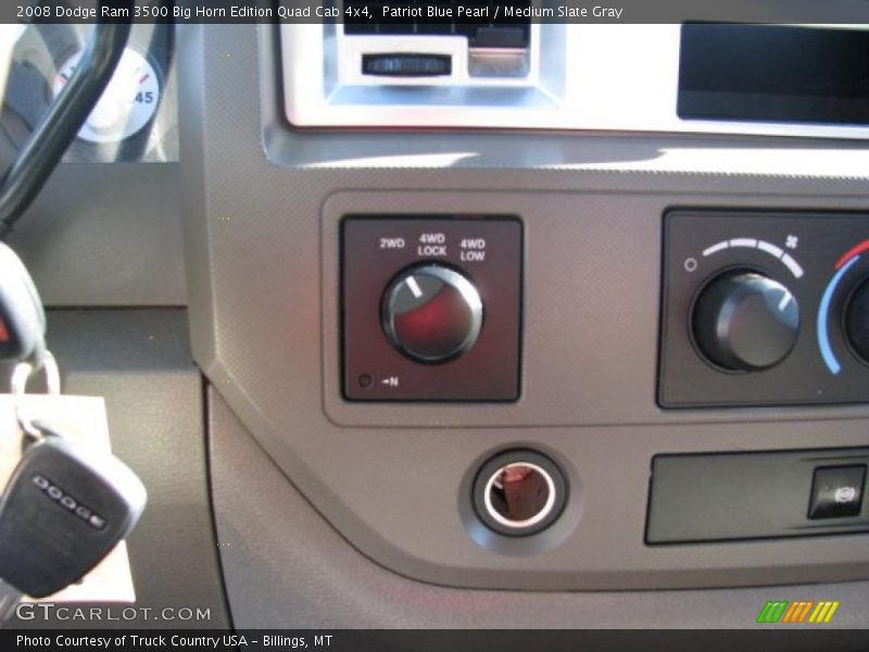Patriot Blue Pearl / Medium Slate Gray 2008 Dodge Ram 3500 Big Horn Edition Quad Cab 4x4